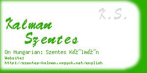 kalman szentes business card